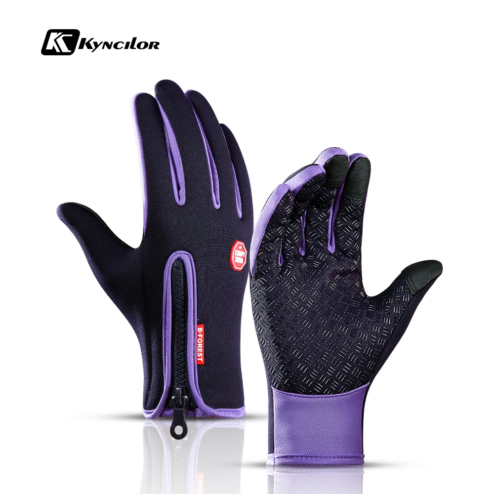 Kyncilor Camping Mountaineering Gloves Hiking Gloves Winter Touch Screen Non-Slip Gloves Warm Riding Waterproof Gloves