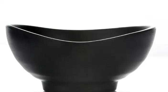 Melamine Dinnerware Black Frost Oval Ramen bowl Korean Restaurant A5 Melamine Big Bowls Melamine Tableware Wholesale