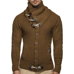 Pull à col roulé à manches longues pour hommes, pulls doux et chauds, vêtements basiques, L, XL, Streetwear, automne, hiver