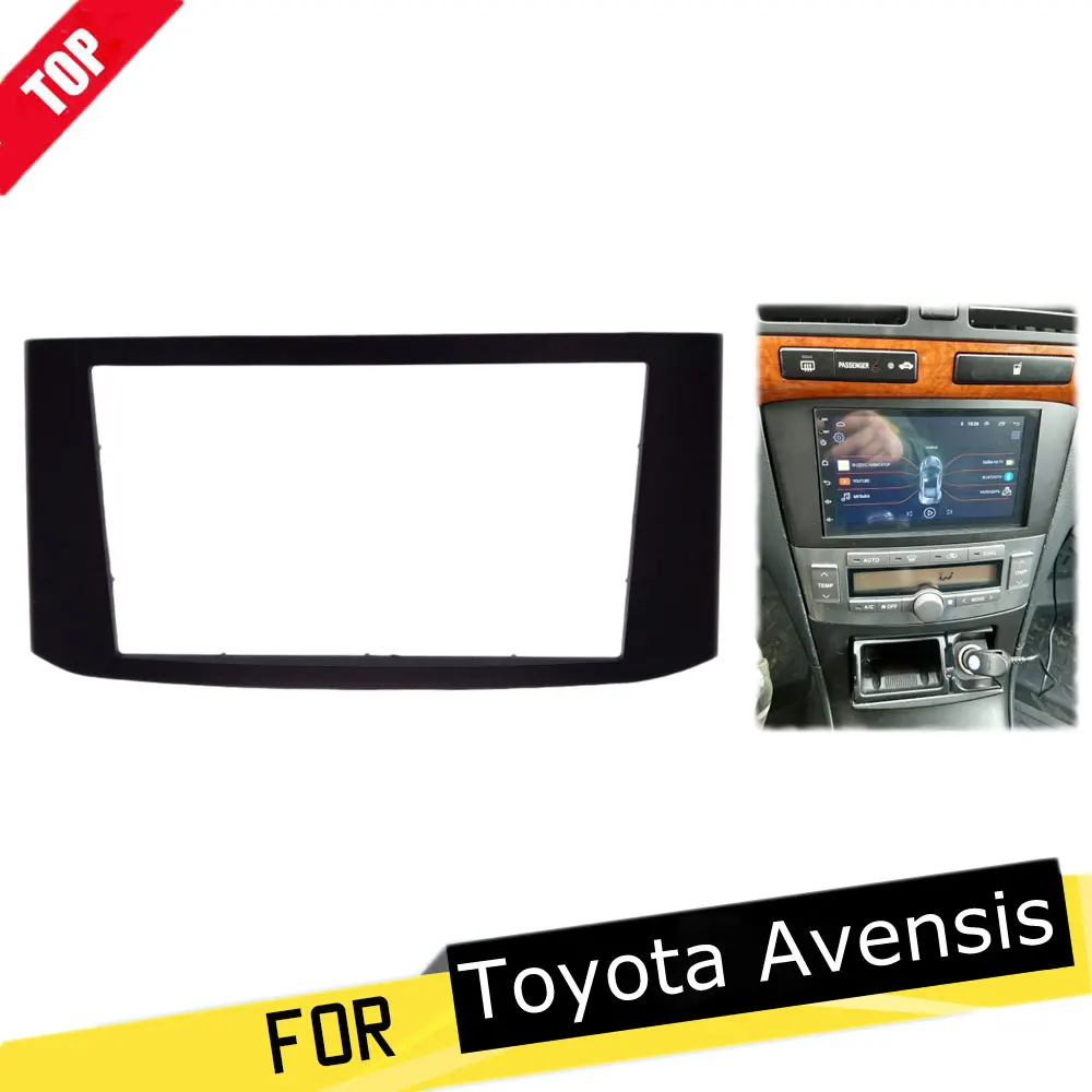 

LONGSHI Car Radio Fascia for Toyota Avensis 2003-2008 DVD Stereo Player Face Plate Panel Adapter Frame 2 Din