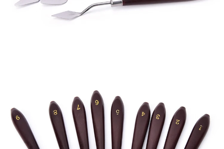 Edelstahl Ölgemälde Messer Künstler Handwerk Spachtel Palette Messer Schaber Zeichnung Kunst Werkzeuge Schreibwaren – Detail 13