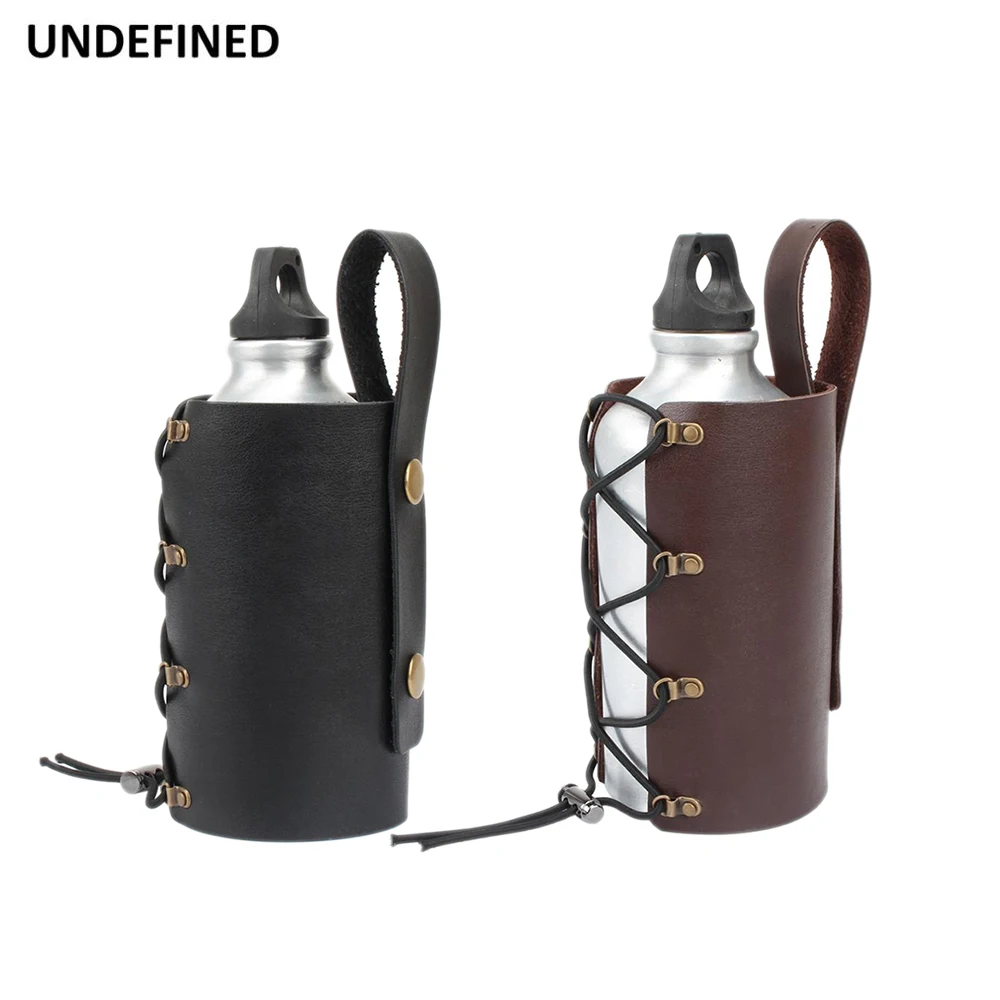 Motorcycle Bicycle Drink Holder Leather Water Bottle Cup Holder Support Stand Car-styling Outdoor Sports Cup Adapter Universal