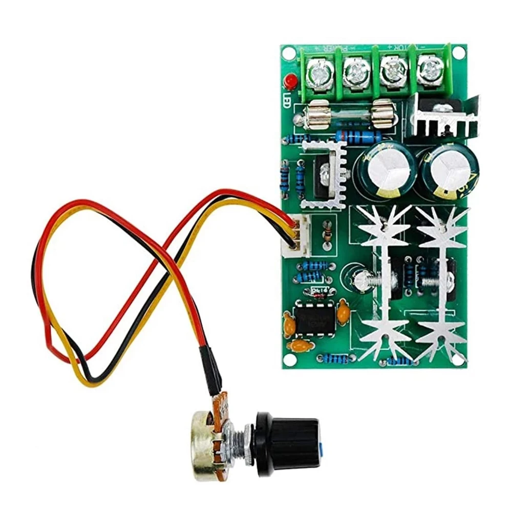 DC10-60V DC Motor Speed Regulator 12V 24V 36V 48V High Power Drive Module PWM Motor Speed Controller 20A Current Regulator