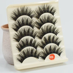 5pair/lot Mink Lashes Full Strip Eyelashes Extension False Eyelash Long Lashes Individual Eyelashes Beauty Makeup