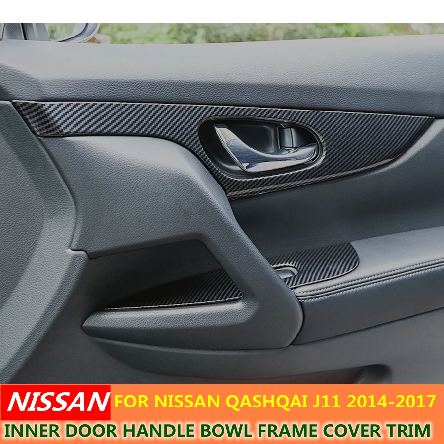 

ABS Inner Door Handle Bowl Frame Cover Trim For Nissan Qashqai J11 2014 2015 2016 2017