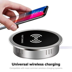 범용 Qi 무선 충전기 스탠드 15W 7.5W 또는 5W Dock 임베디드 Qi 무선 유도 충전 송신기 iPhone Samsung
