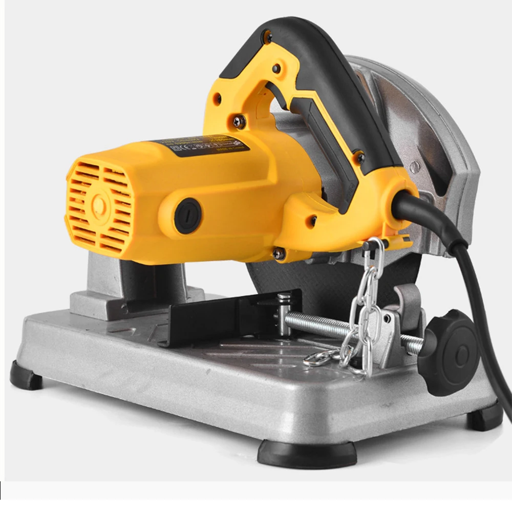 45° Metal Profile Cutting Machine 7 Inch Desktop Aluminum Material Steel Wood Power Tool Small Bench Saw Cutting Saw 1200W 185mm