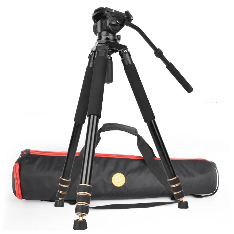 Q680 Video Tripod with Fluid Head 192cm Professional Heavy Duty Camera Tripod for Nikon Canon Sony DSLR Camera Camcorder