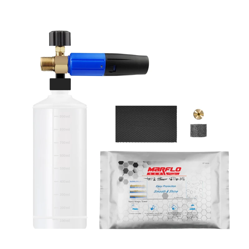 Marflo Snow Foam Gun Lance for Water Gun with Magic Clay Block and Nano Coating Towel in one Package