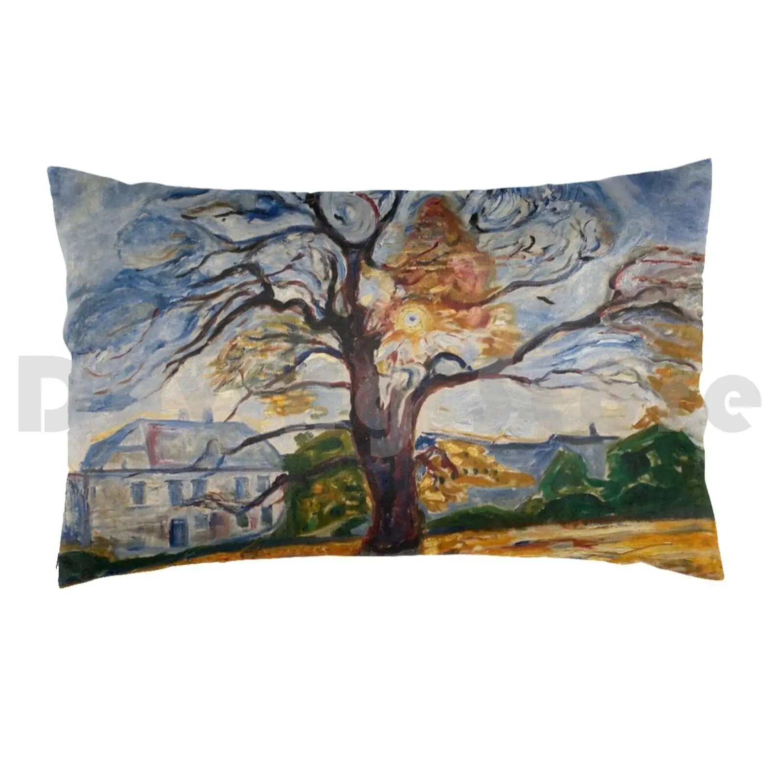 The Oak ( 1906 ) By Edvard Munch Pillow Case Printed 50x75 The Oak Landscape Edvard Munch Munch Dutch