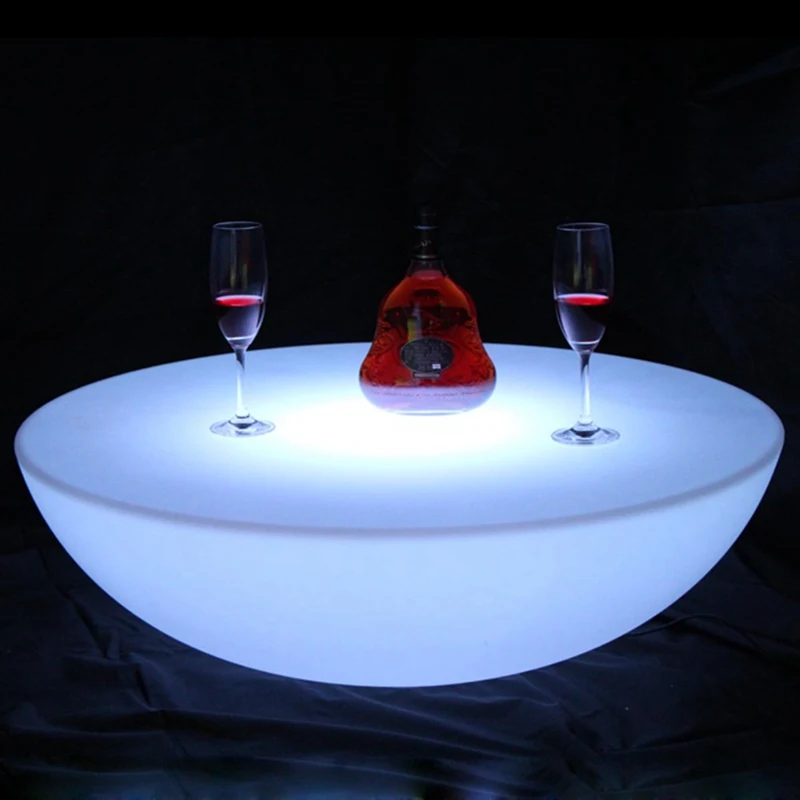 Mobili illuminati a LED tavolino da Bar impermeabile ricaricabile SK-LF17 (D66 * H22cm) per la festa in casa spedizione gratuita 1 pz