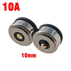 1Pair 2Pin Magnetic DC Charging Magnet Connector Round 2A 10A 5V Male Female High Current LED Light DC Power Socket 10MM