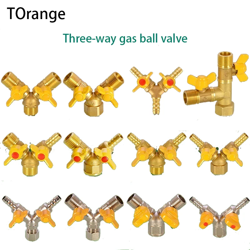 

Pipe Fittings 1/2 IN ball valve fittings liquefied gas gas pipeline valve switch copper rod copper core tee socket connector
