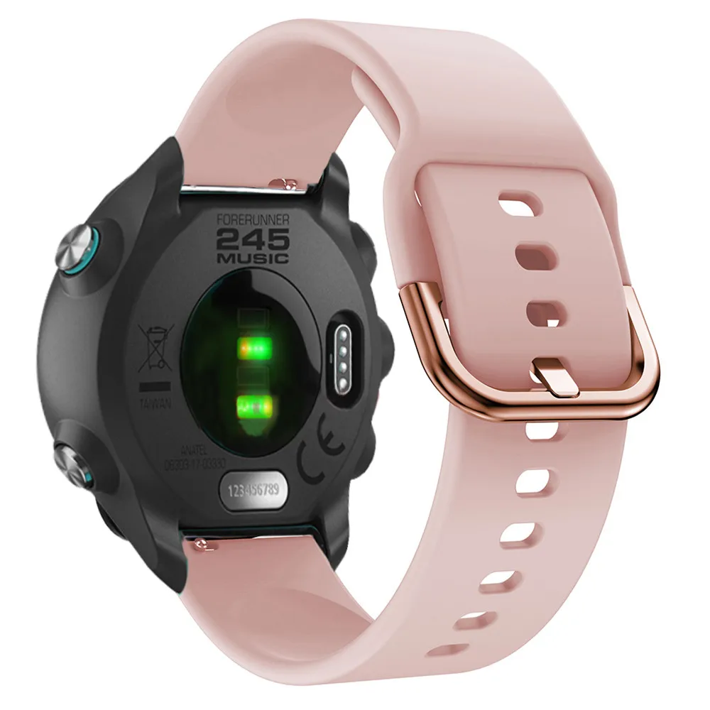 20mm Silicone Watchband For Garmin Forerunner 645 245 245M Replacement Wrist Band Strap For Samsung Galaxy Watch Active