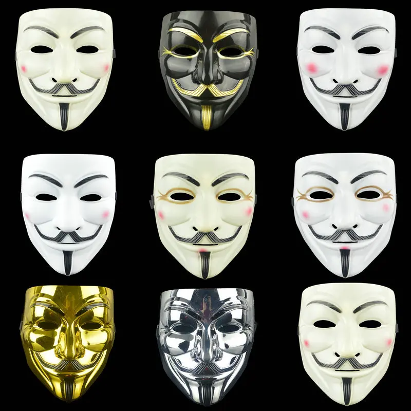 Halloween Cosplay Masks V for Vendetta Movie Anonymous Mask for Adult Kids Film Theme Mask Party Gift Cosplay Costume Accessory