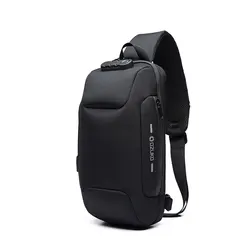 Chest Bag Men's Shoulder Bag Large Capacity Multifunctional Bag Messenger Bag Waterproof Charging Sports Car   Oxford Cloth Bag