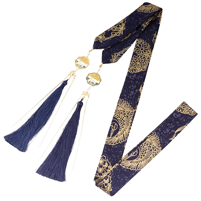 Faixa de cabelo hanfu antiga original, traje antigo, bandana, fita de amarrar, acessórios para cabelo de meninos