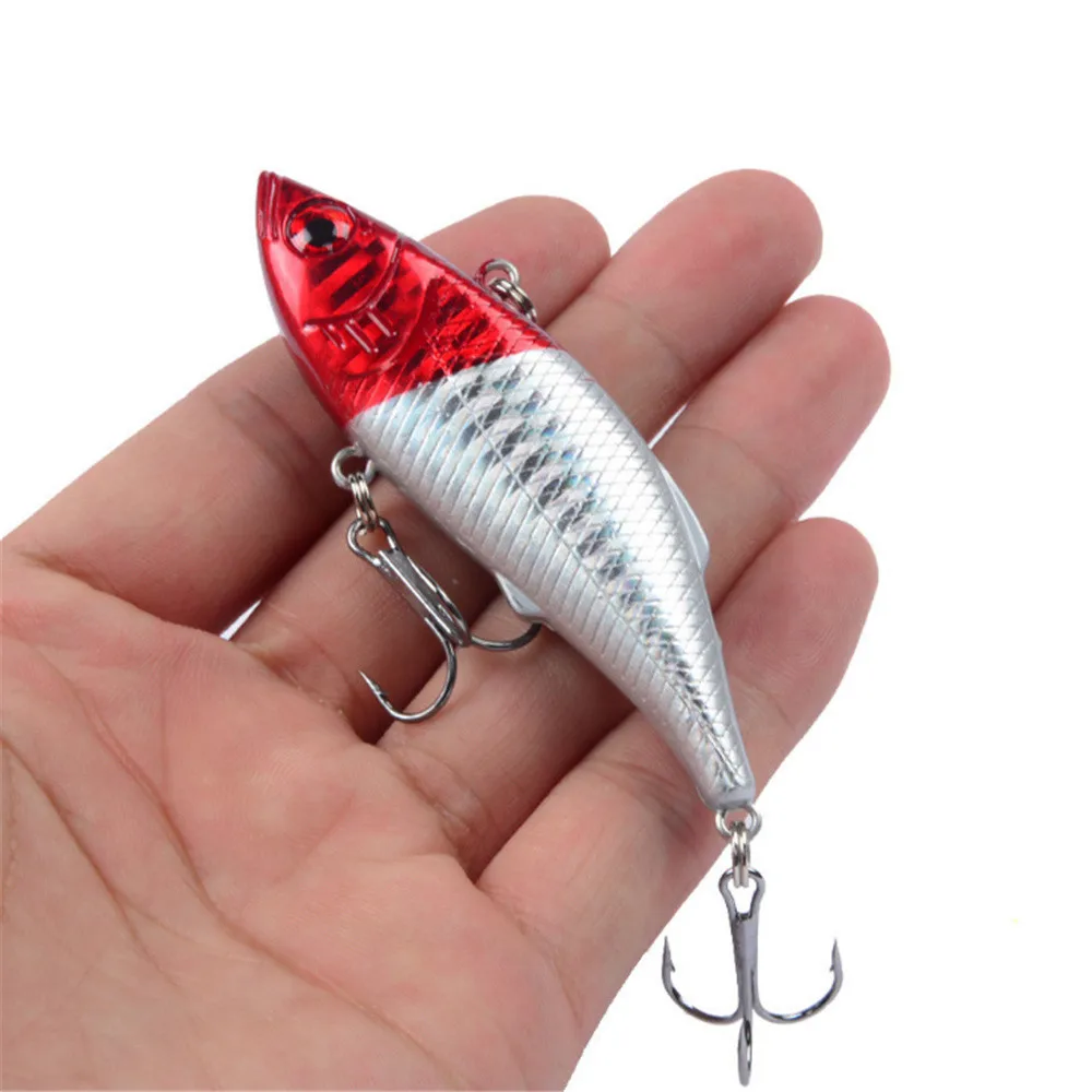 1Pcs VIB Hard Fishing Lure 7cm 10g Sinking Vibration Rattling Crankabit Wobblers Artificial Bait Bass Carp Tackle 3D Eyes