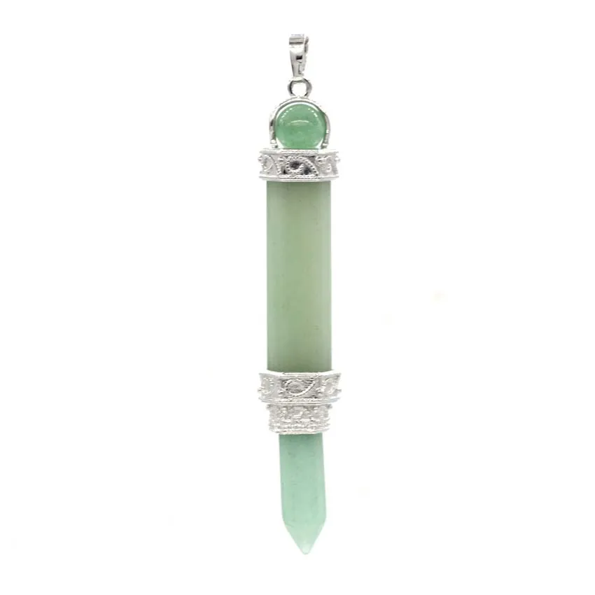 Healing Crystal Stone Pendulum Pendant For Dowsing Divination Natural Quartz Hexagon Lapis Lazuli Reiki Pendulum Stone Pendant