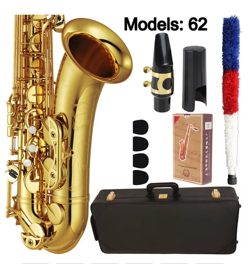 

FMC Saxophone Alto 62 Professional Alto Sax Custom Series High Saxophone Gold Lacquer Nickel-plated Keys Mouthpiece Reeds Neck