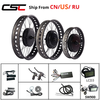 Electric Fat  Bike Kit Snow Wheel 20 24 26 inch 36V 250W 48V 1000W 1500W 4.0 Tyre Brushless Hub Motor Bicycle Conversion Kit