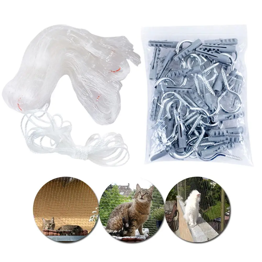 Pet Safety Protection Net Cat Protective Plastic Sturdy Safe Wire Cover For Prevents Cats From Escaping Or Falling From Balcony