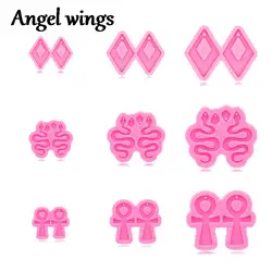 DY0509 Cross shapes Earrings Resin Mold, Snake Silicone Craft Molds, Bear Mould To for Epoxy Resin Jewellery Making