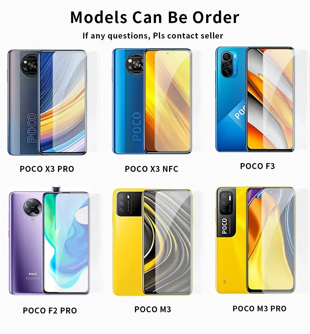 Gel Film For Poco X3 NFC Hydrogel Protective Film For Xiaomi Poco M3 F2 Pro F3 Glossy Screen Protector