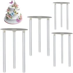 9/12/16/20cm Multi-Layer Cake Stand Acrylic Cake Tier Supports Frame Cake Construction Stacking DIY Baking Decoration Tools