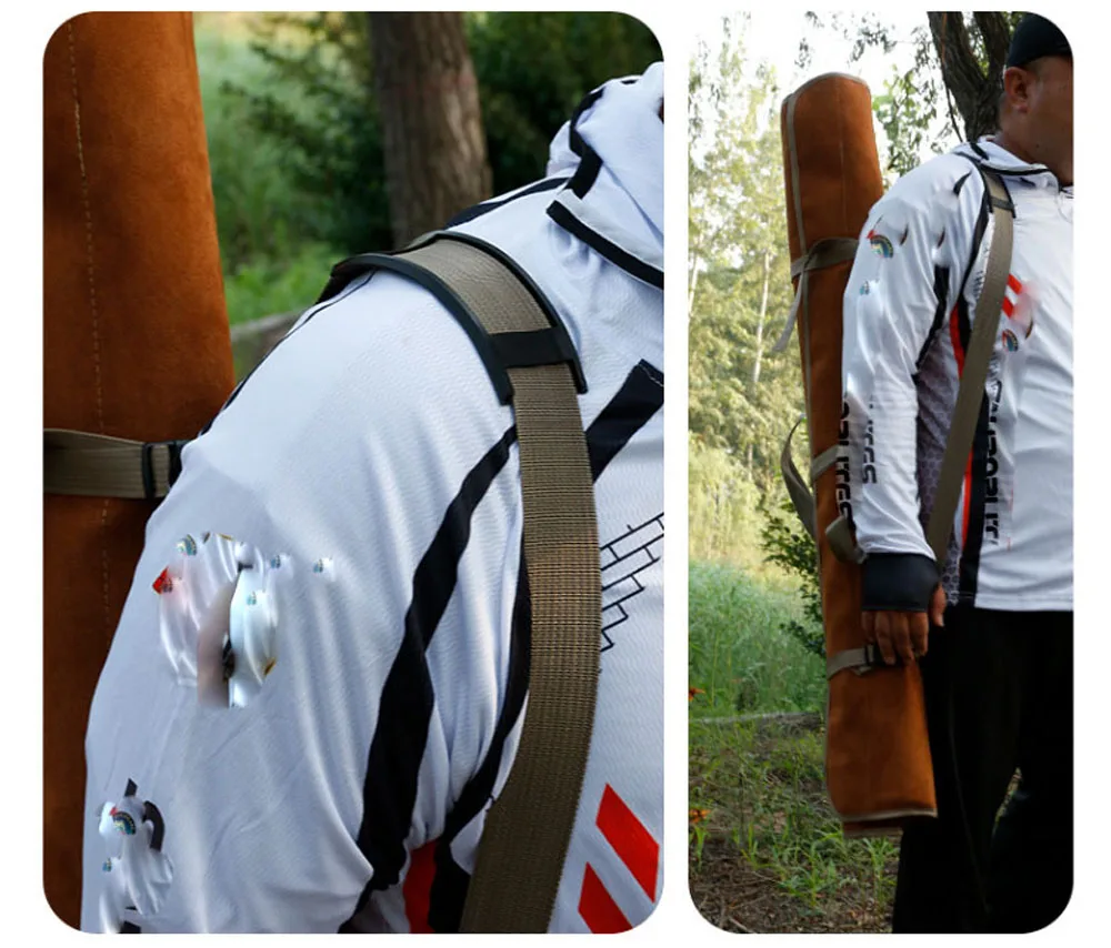 150cm Tragbare Angelrutentasche Einlagige Faltbare Roll-Up-Tasche im Regenschirm-Design für Rolle, Schnur, Köder, Angelausrüstung und Zubehör – Detail 12
