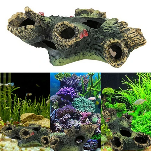 1Pc Mini Resin Cartoon Castle Aquariums Decor Fish Tank Escape Hole Aquarium Accessories Decor Castle Tower Ornament