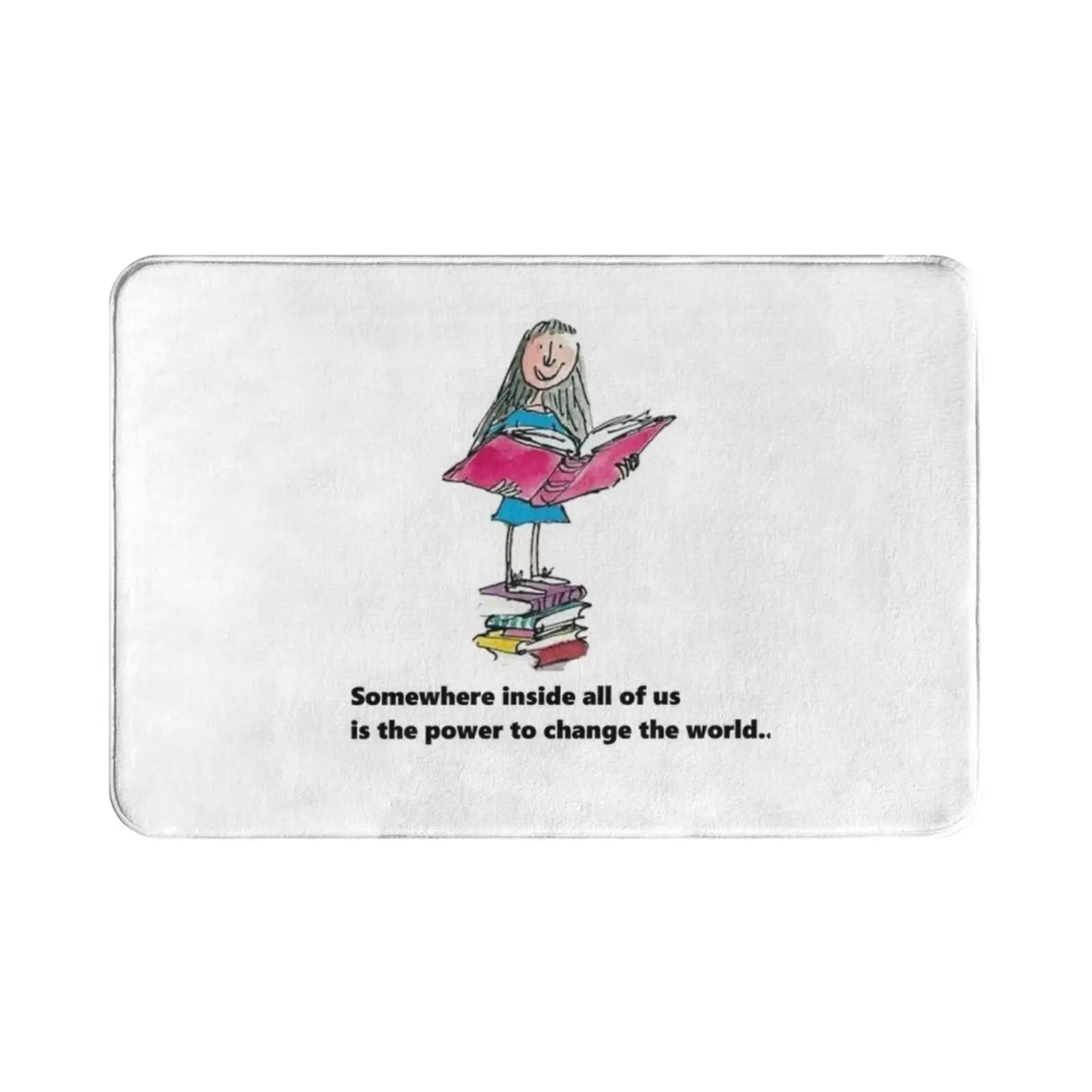 Matilda Bookworm Carpet Mat Rug Cushion Soft Books Reading Bookish Book Love Bookworm Book Dragon Bibliophile Book