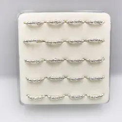20Pcs/Set Trendy Fashion Three Ball Nose Ring Nose Piercing Jewelry Pircing Nariz Percing Nez