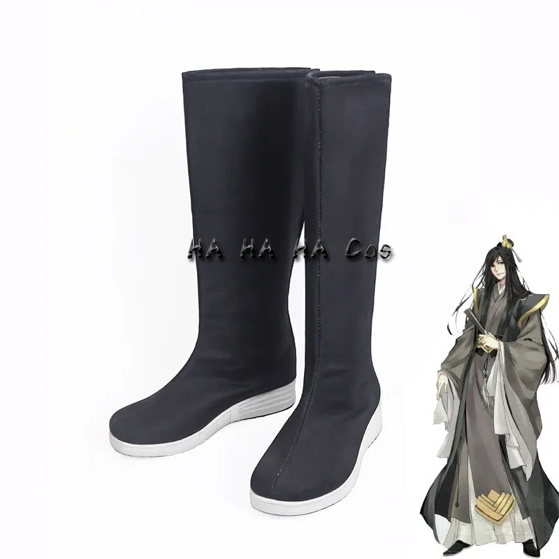 Großmeister von Dämonische Nie HuaiSang Cosplay Kostüm Erwachsene Schwarz Anzug MO DAO ZU SHI Unisex Kostüm Full Set Schuhe Perücke chinese Fan