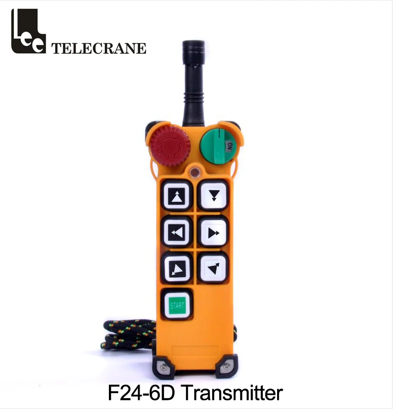 Telecrane 6 Dual Speed Keys A24 F24-6D EOT Crane Wireless Radio Remote Control Emitters Tranmsitters With Rotary Switch