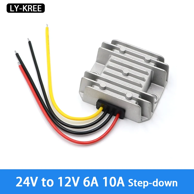 LY-KREE 24v to 12v 6A 10A step down voltage converter Step-down module dc dc converter Depressurizer waterproof free shipping