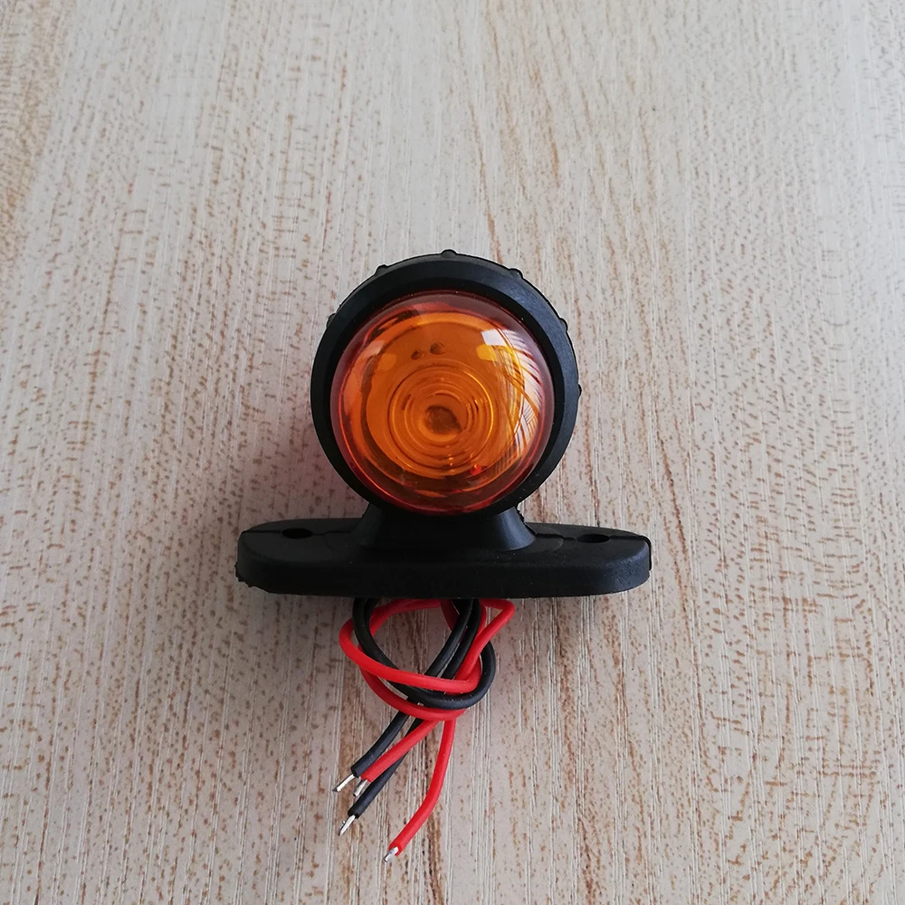 Luz LED de posición para remolque, marcador lateral para camión, luz trasera, lámpara de estacionamiento roja, blanca y ámbar, 12V y 24V, 2 unidades