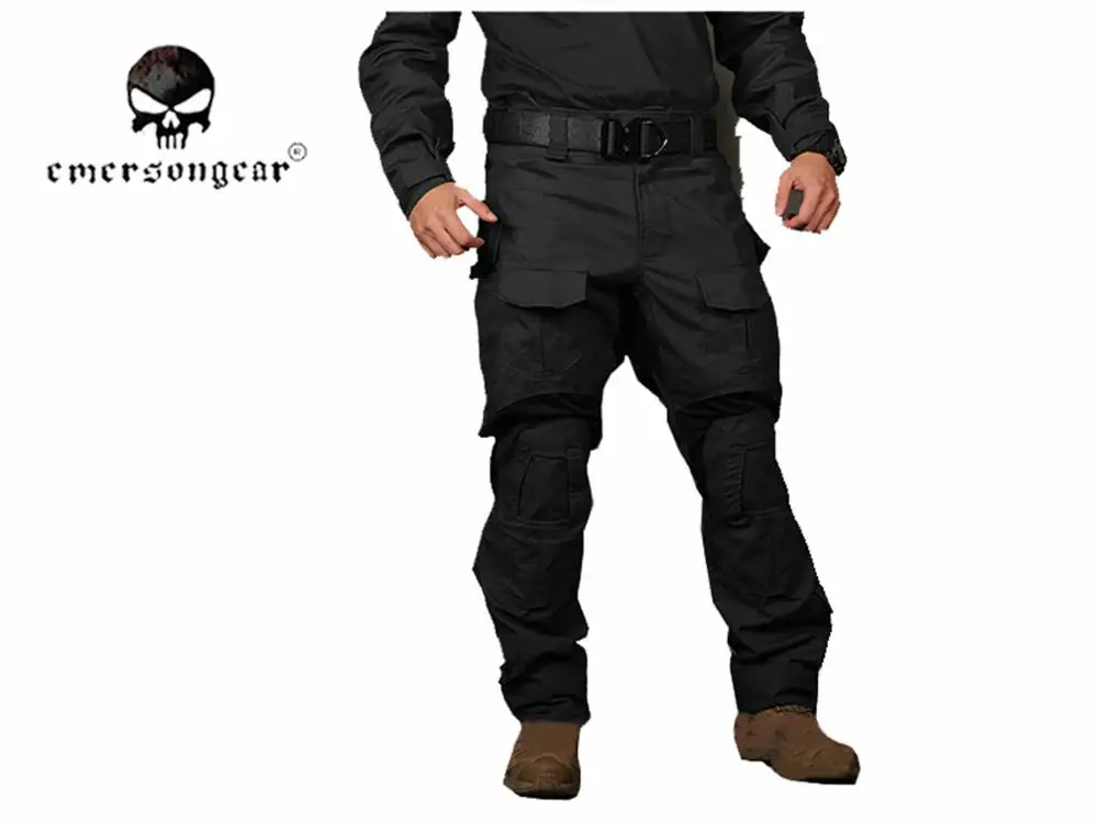 EmersonGear G3 Combat Pants, Tactical Trousers with Knee Pads, Black