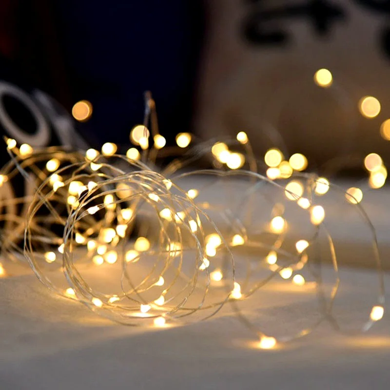 1-5M LED String Light Garland Ornament Christmas Decorations for Home Xams New Year Holiday Fairy Light Stripe Battery Operated 