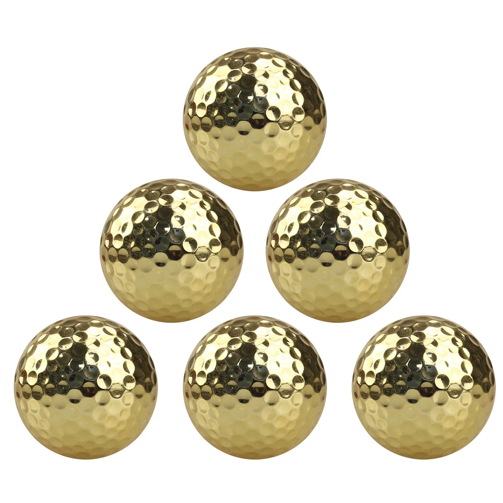 Gold Golf Ball Golf Swing Putter Training Practice Balls Exquisite Golden Plated Training Ball For Golfer Training Aid Accessory