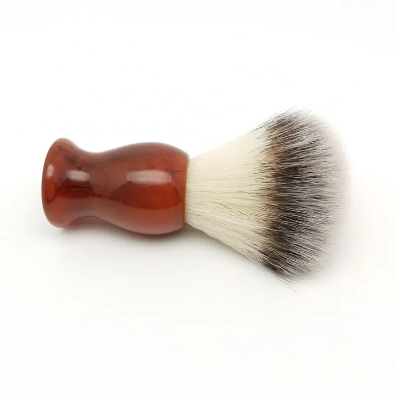 Brosse de rasage en fibres synthétiques, manche en résine, motif pluie brumeuse, parfait pour hommes, rasage humide, crème de sécurité