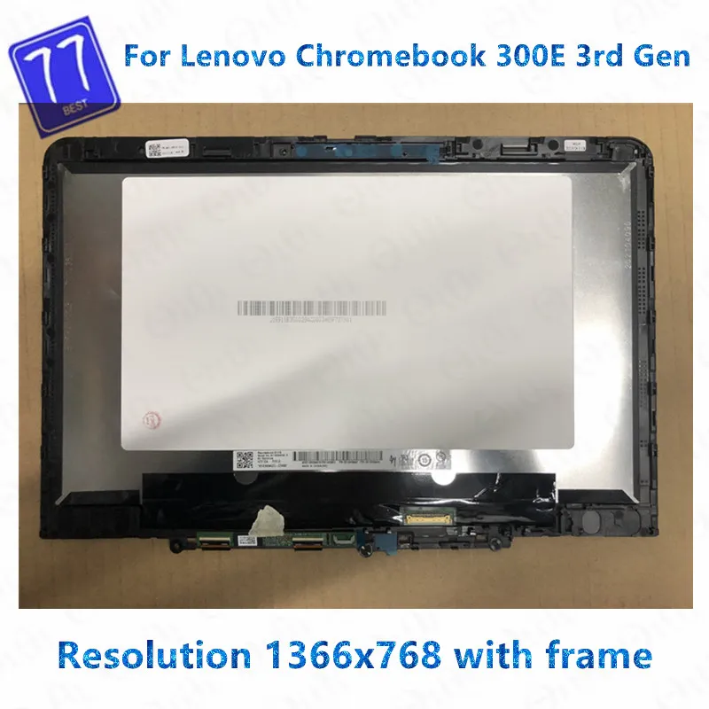 Test well 11.6 inch For Lenovo Chromebook 300E 3rd Gen AST Type 82CE LCD Touch Screen Assembly LED Display with frame