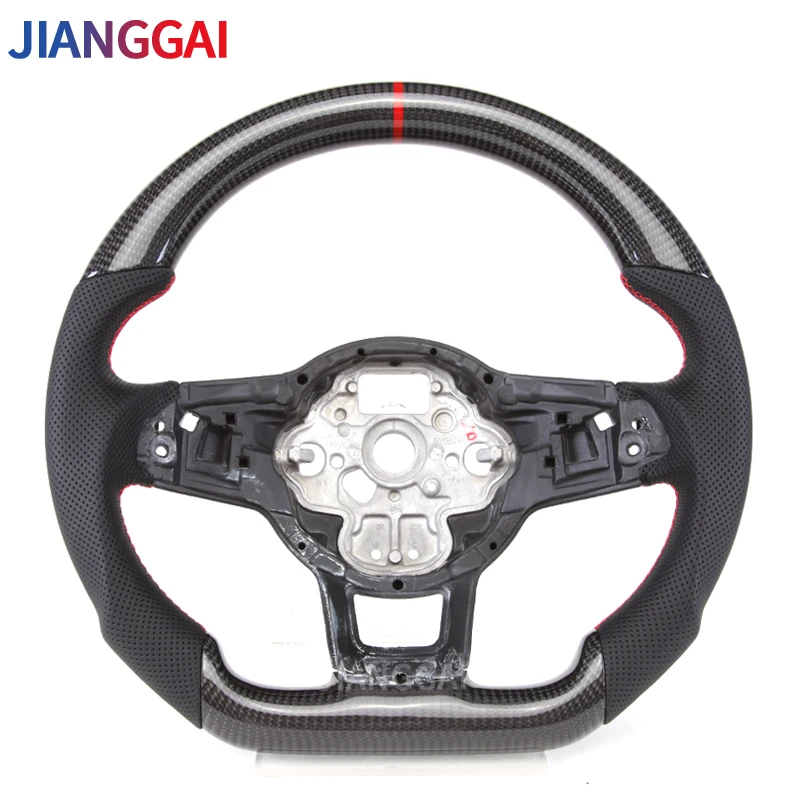 

For MK7.5 GTI R For Volkswagen VW Golf MK7 Customized Carbon Fiber Steering Wheel Perforated Leather Steering Wheel Assembly