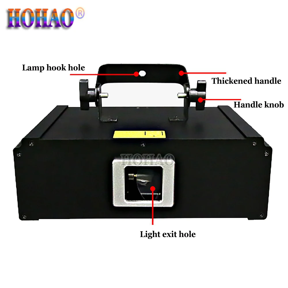 HOHAO 3w RGB Colorful Laser Projector Line Multi-Pattern Intelligent Sound Control DMX512 Stage Bar DJ Light