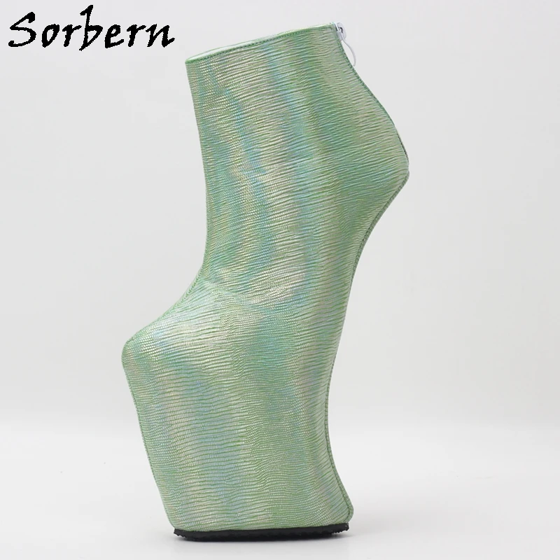 Sorbern Heelless platformy buty Lady Gaga Cosplay buty kostki wysokie Plus rozmiar Feminino gotyckie buty dla kobiet obcasy niestandardowy kolor