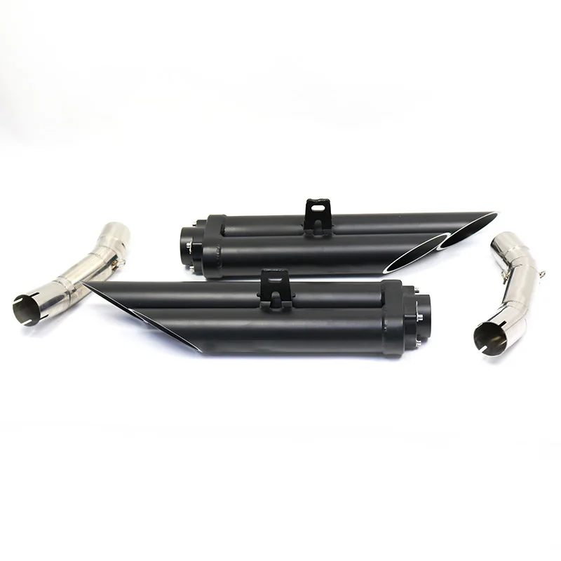 For YAMAHA YZF R1 motorcycle dual outlet exhaust system on both sides of the stainless steel exhaust pipe with link pipe