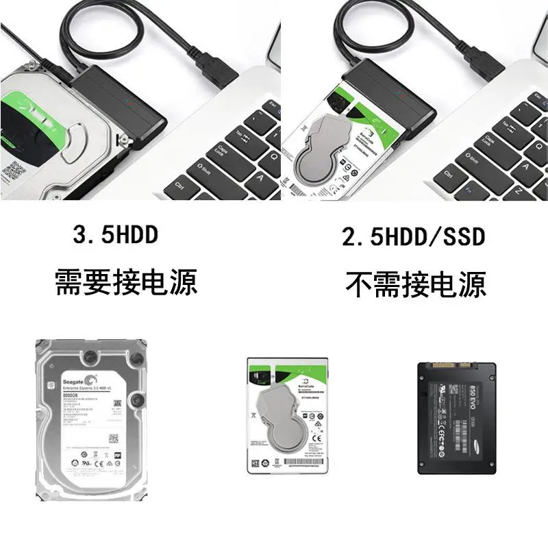 윈도우 맥 OS용 하드 드라이브 컨버터, USB3.0-SATA 어댑터 케이블, UASP 2.5/3.5 인치 HDD SSD
