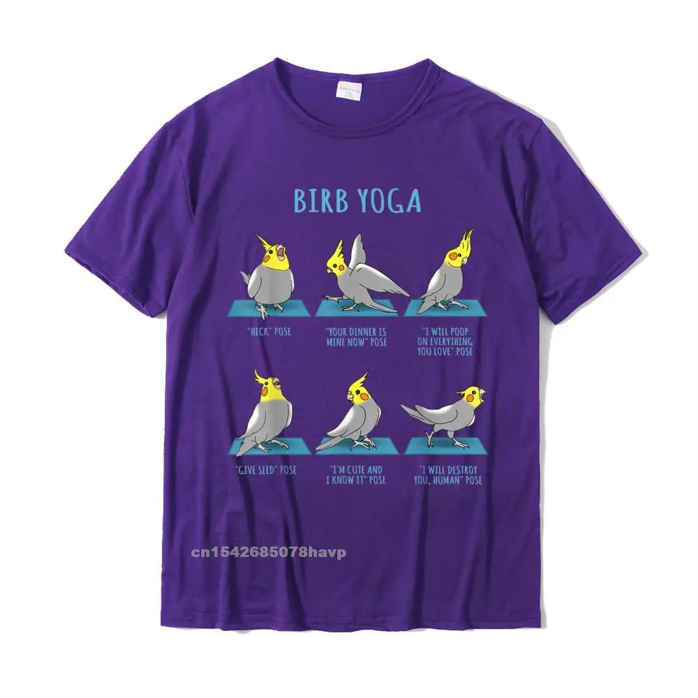 Funny Cockatiel Yoga Poses Birb Memes Cute Parrot Doodle T-Shirt Brand New Cosie Top T-Shirts Cotton Mens Tops Shirts Cosie