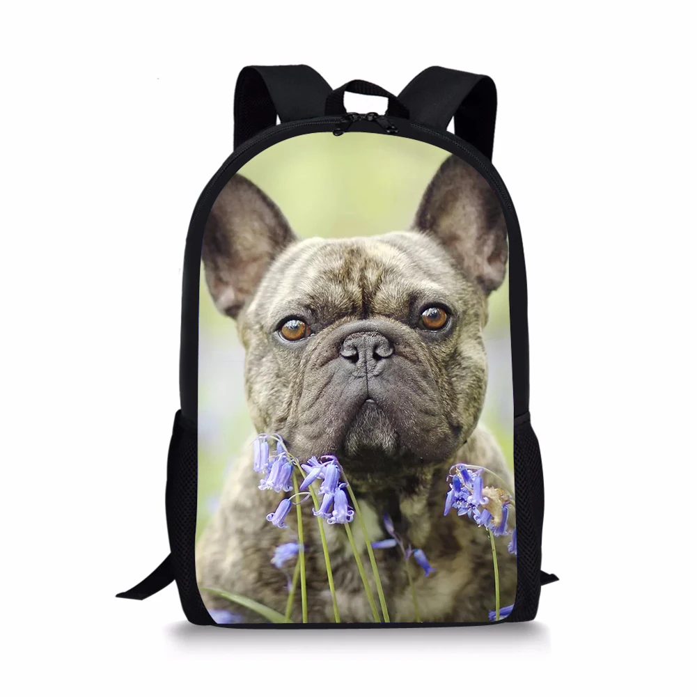 

Kids School Bags for Boys Girls Animal Design Travel Backpack Little Cute Bulldogs Prints Pattern Toddler Boys School Backpack