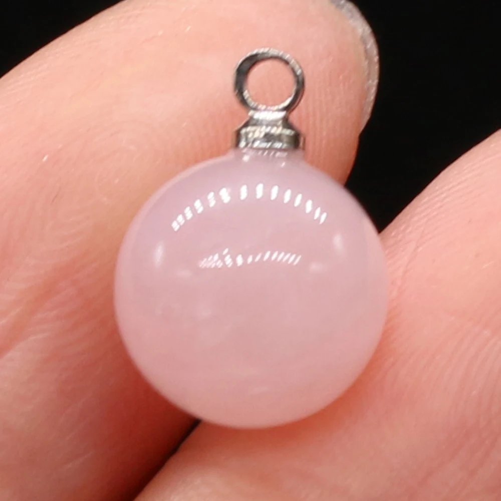 5pcs Natural Stone Agates Crystal Quartzs Damation Jaspers / Amethysts Pendant for Necklace Earring or Jewelry Making Size 10mm
